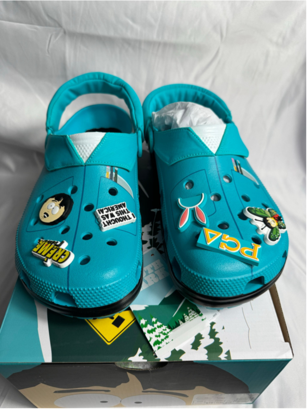 Men's Crocs South Park Randy Clogs Size 10 Blue and Black
